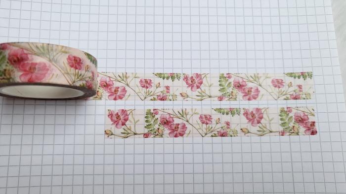 Washi Tape rosa Blumen